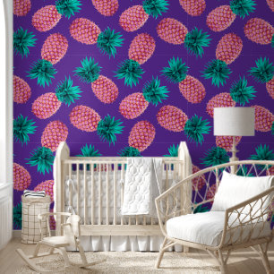 Papier Peint Ananas Colorés