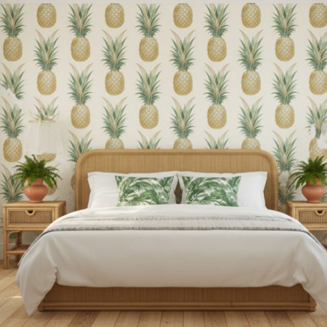 Papier Peint Ananas dorés  (Créateur téléchargé)
