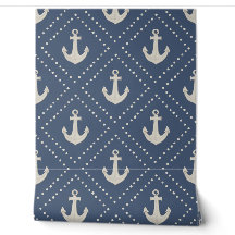 Ancre de diamant aquarelle Navy Coastal