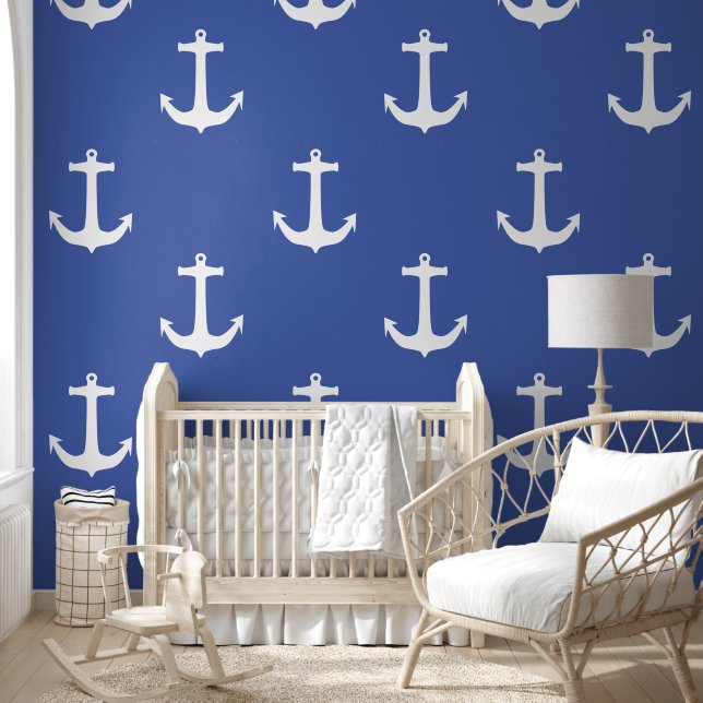 Papier Peint ANCRE Silhouette - conception nautique 1 (Enfants)