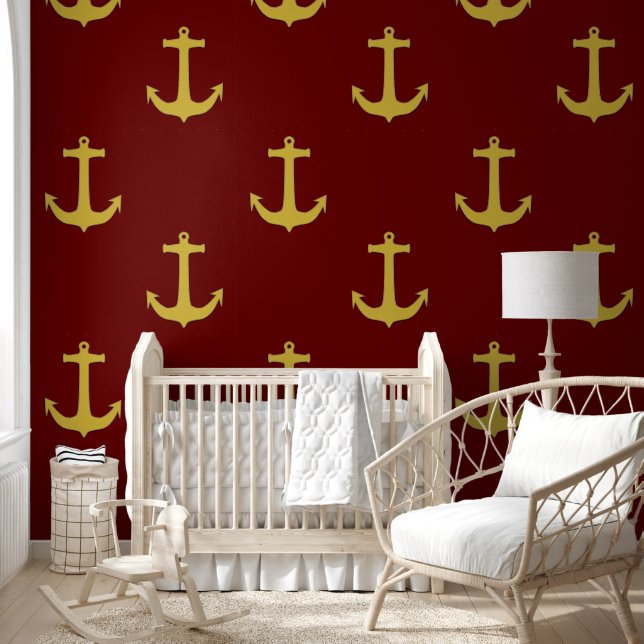 Papier Peint ANCRE Silhouette - conception nautique 3 (Enfants)