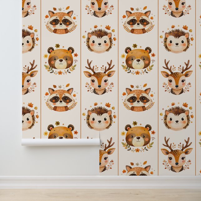 Papier Peint Animaux boisés d'automne (Application)