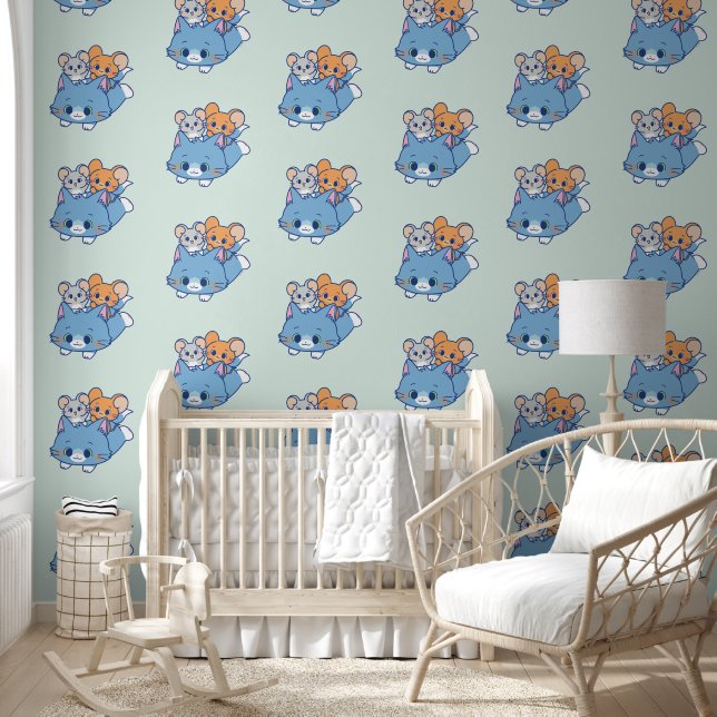 Papier Peint Anime Tom, Jerry et Tuffy (Enfants)