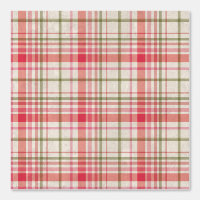 Antique Vintage Plaid Mute Rouge Vert Beige