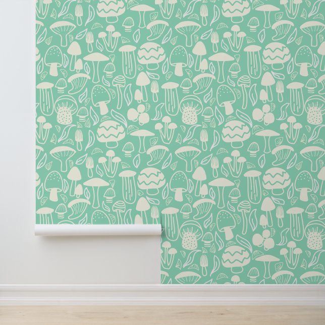 Papier Peint Aqua aux champignons (Application)