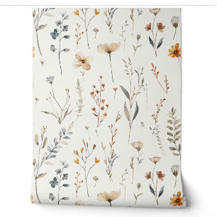 Papier Peint Aquarelle Boho chic fleur sauvage
