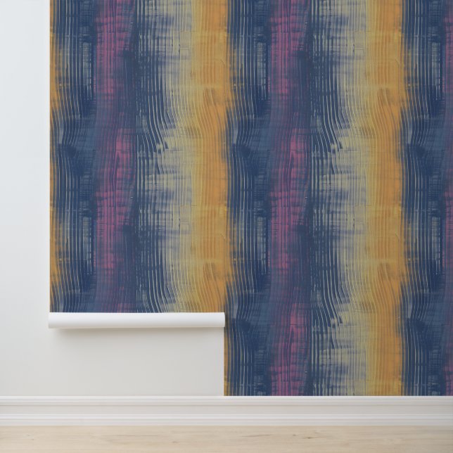 Papier Peint Aquarelle esquissée couleur océan & terre texture (Application)