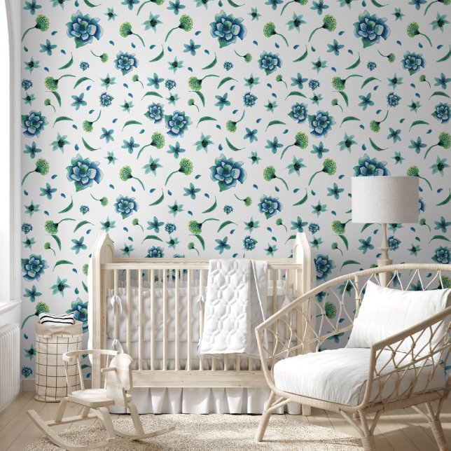Papier Peint Aquarelle Florale (Enfants)