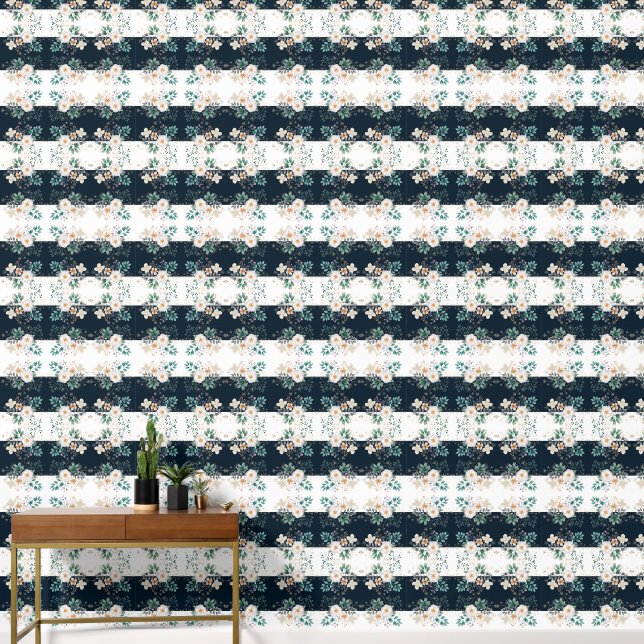 Papier Peint Aquarelle Florale Profond Dans Le Rêve (Couloir)