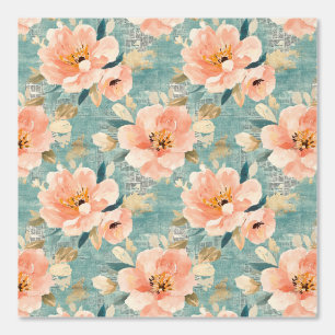 Papier Peint Aquarelle vintage Floral Abstrait Motif (1)