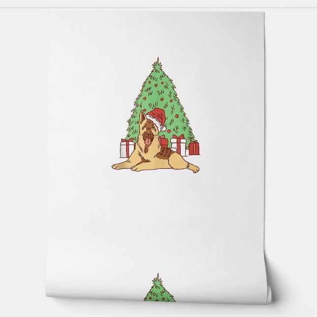 Papier Peint Arbre de Noël de chien - Noël drôle (Déroulement)