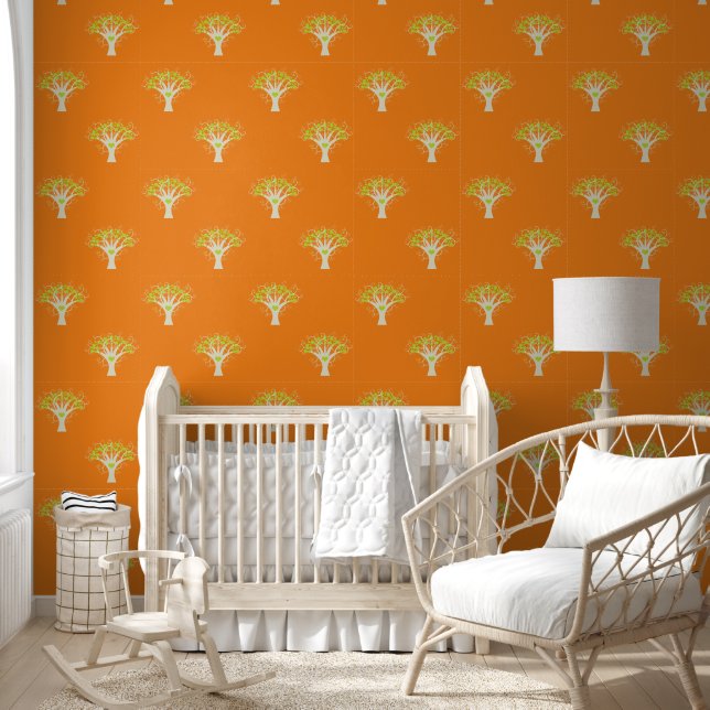 Papier Peint Arbre De Vie Moderne Avec Points Et Coeur 1 (Enfants)