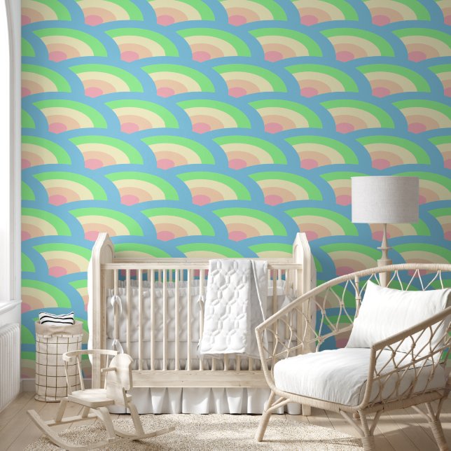 Papier Peint arc-en-ciel Waves délicieux (Enfants)