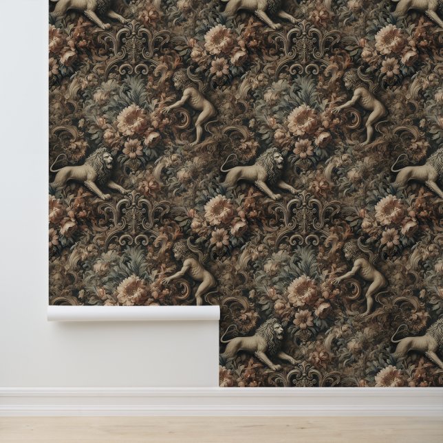 Papier Peint Arcane Majesty - Gothique Baroque Design (Application)