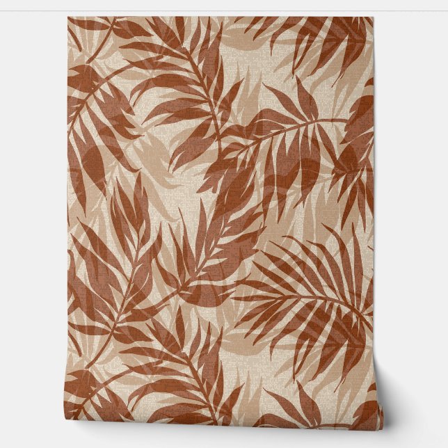 Papier Peint Areca Palms Hawaiian Tropical Vintage - épices (Déroulement)