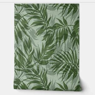 Papier Peint Areca Palms Hawaiian Tropical Vintage- Vert
