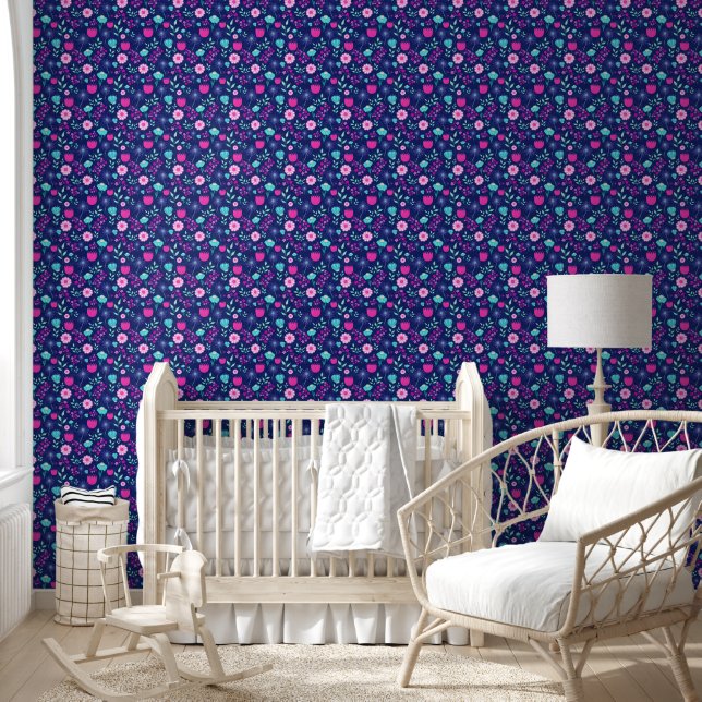 Papier Peint Arrière - plan à motif floral mignon (Enfants)