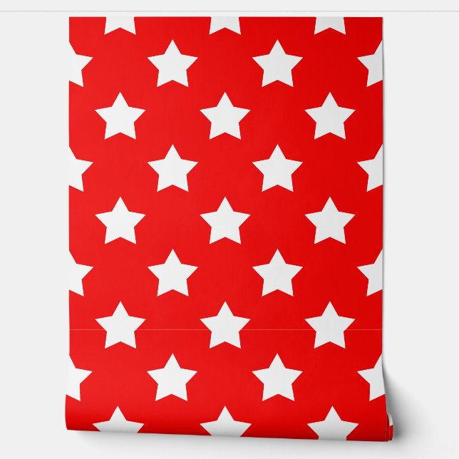 Papier Peint Arrière - plan Red White Stars (Déroulement)