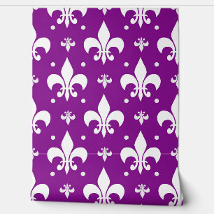 Papier Peint Arrière - plan violet Fleur-de-lis Design Motif
