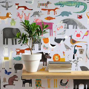 Papier Peint Art animal amusant