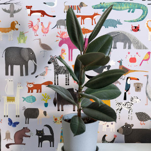 Papier Peint Art animalier amusant