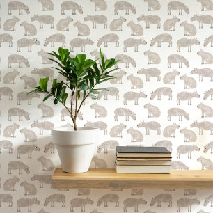 Papier Peint Art Capybara amusant