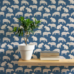 Papier Peint Art Capybara amusant