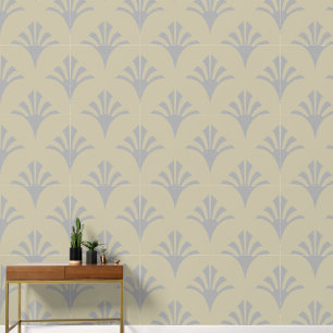 Papier Peint Art Déco Motif 02 - Espagnol gris sur blanc