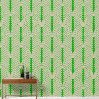 Art Déco Motif 03 - Vert chaux foncé sur blanc cas