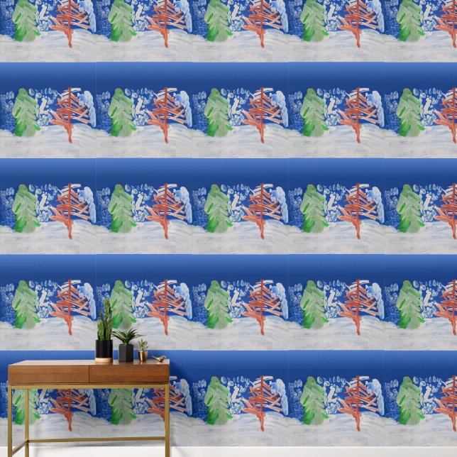 Papier Peint Art d'hiver pour enfants (Couloir)