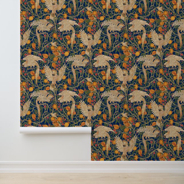 Papier Peint Art Nouveau Cockatoo Motif par Walter Crane (Application)