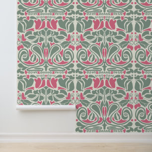 Papier Peint Art Nouveau de jardin vintage nature