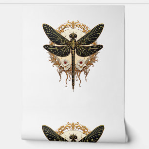 Papier Peint Art Nouveau Dragonfly Elegant Steampunk