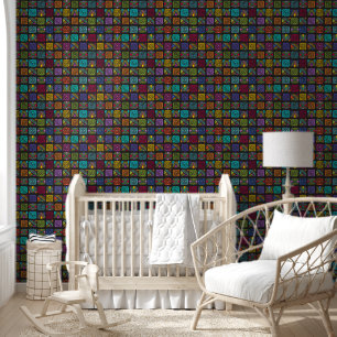 Papier Peint Art populaire africain - Motif de formes transpare