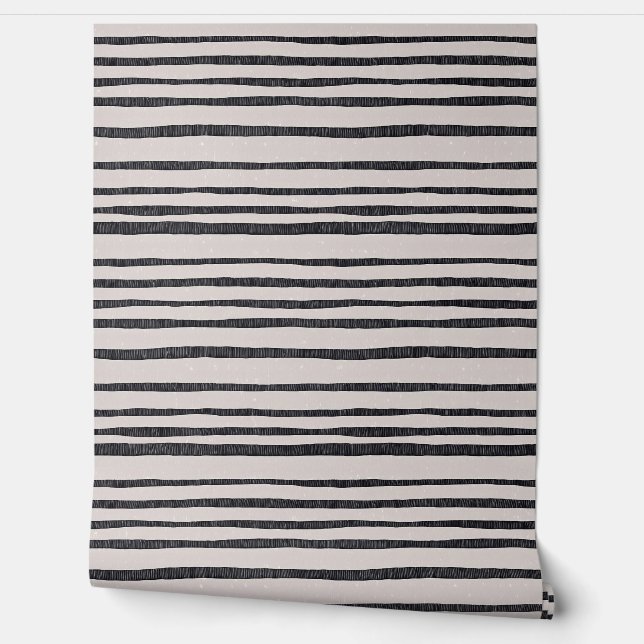 Papier Peint Artiste moderne : Gras Gras Gris Noirs (Déroulement)