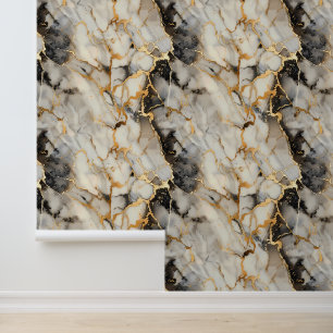 Papier Peint Aspect métallique neutre Brown