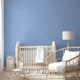 Papier Peint Astrologie Pastel Bleu Étoiles Constellation 