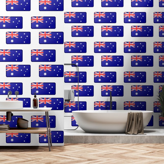 Papier Peint Australie Drapeaux patriotique (Salle de bain)