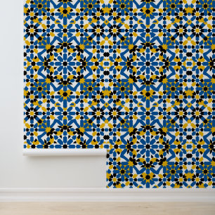 Papier Peint Authentique Zellij Arabesque Géométrique Marocain