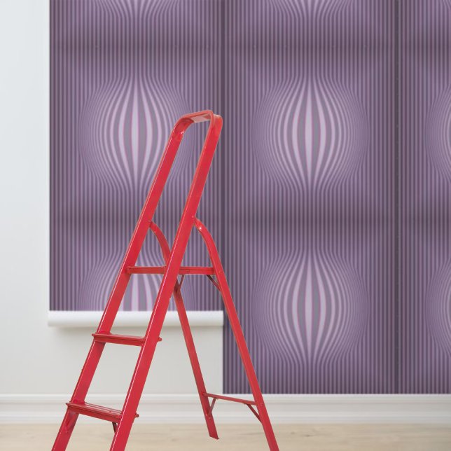 Papier peint autocollant cercles violets rayures (Peel and Stick Wallpaper Purple Circles Stripes Wallpaper)