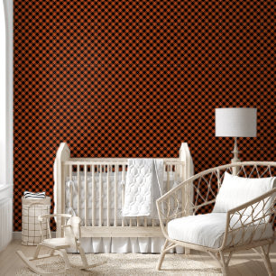 Papier Peint Automne Orange Buffalo Plaid Grid Motif moderne
