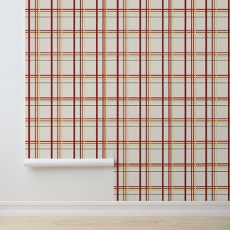 Papier Peint Autumn Cream Plaid Tartan