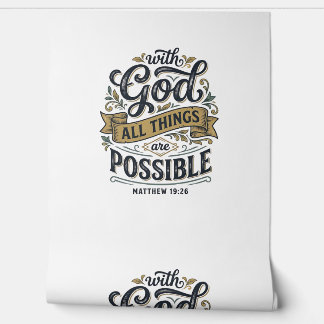 Papier Peint Avec Dieu Toutes Choses Sont Possibles Vintage Chr