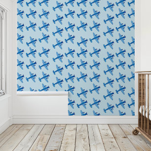 Papier Peint Avions bleus
