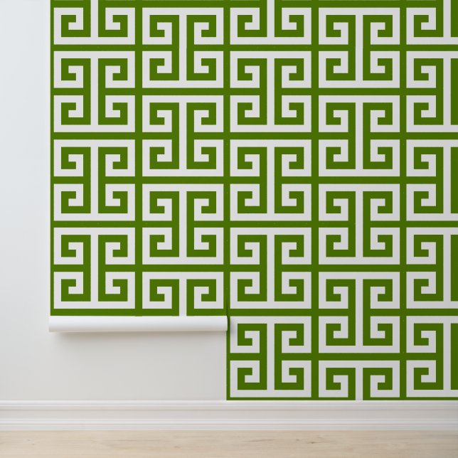 Papier Peint Avocat et Grande Clé Grecque Blanche (Application)