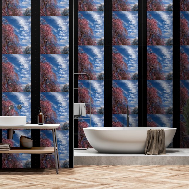 Papier Peint Avril Ciel avec Philippiens 4:4 (Salle de bain)