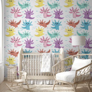 Papier Peint Axolotl Enfants Cute Salamander Enfants Chambre No
