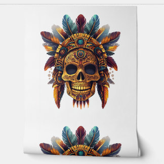 Papier Peint Aztec Skull Relic