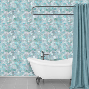 Papier Peint Azur Verdigris Mosaic