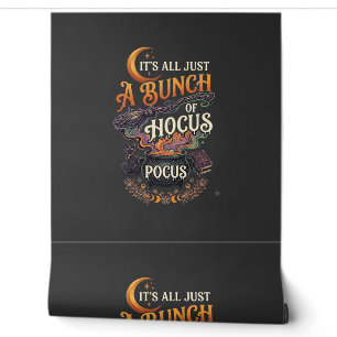 Papier Peint Balai de sorcière Hocus Pocus Chat noir Chaudron m